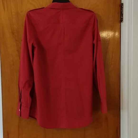 Lands' End Dark Coral Button Down Shirt - Picture 2 of 3